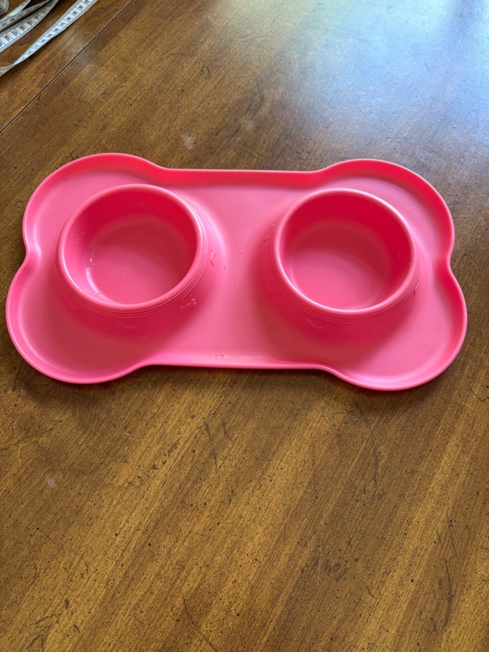 Silicone  Double Pet Bowl in Bright Pink